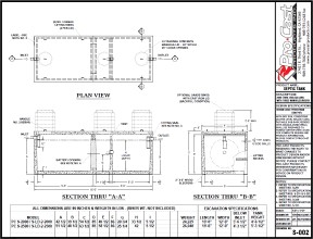 Domestic Septic Tank Drawing - Construction Documents And Templates
